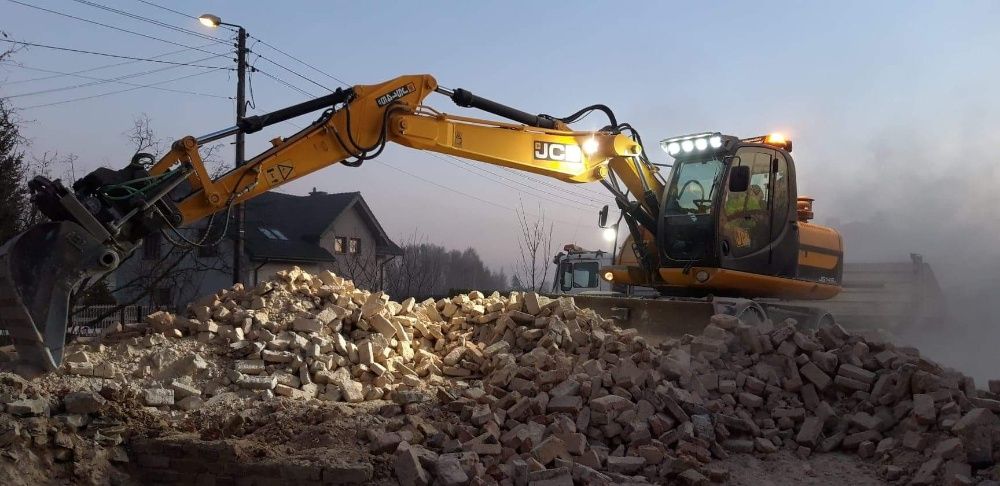 Usługi koparko-ładowarką, koparką kołową, minikoparką, woj.śląskie.