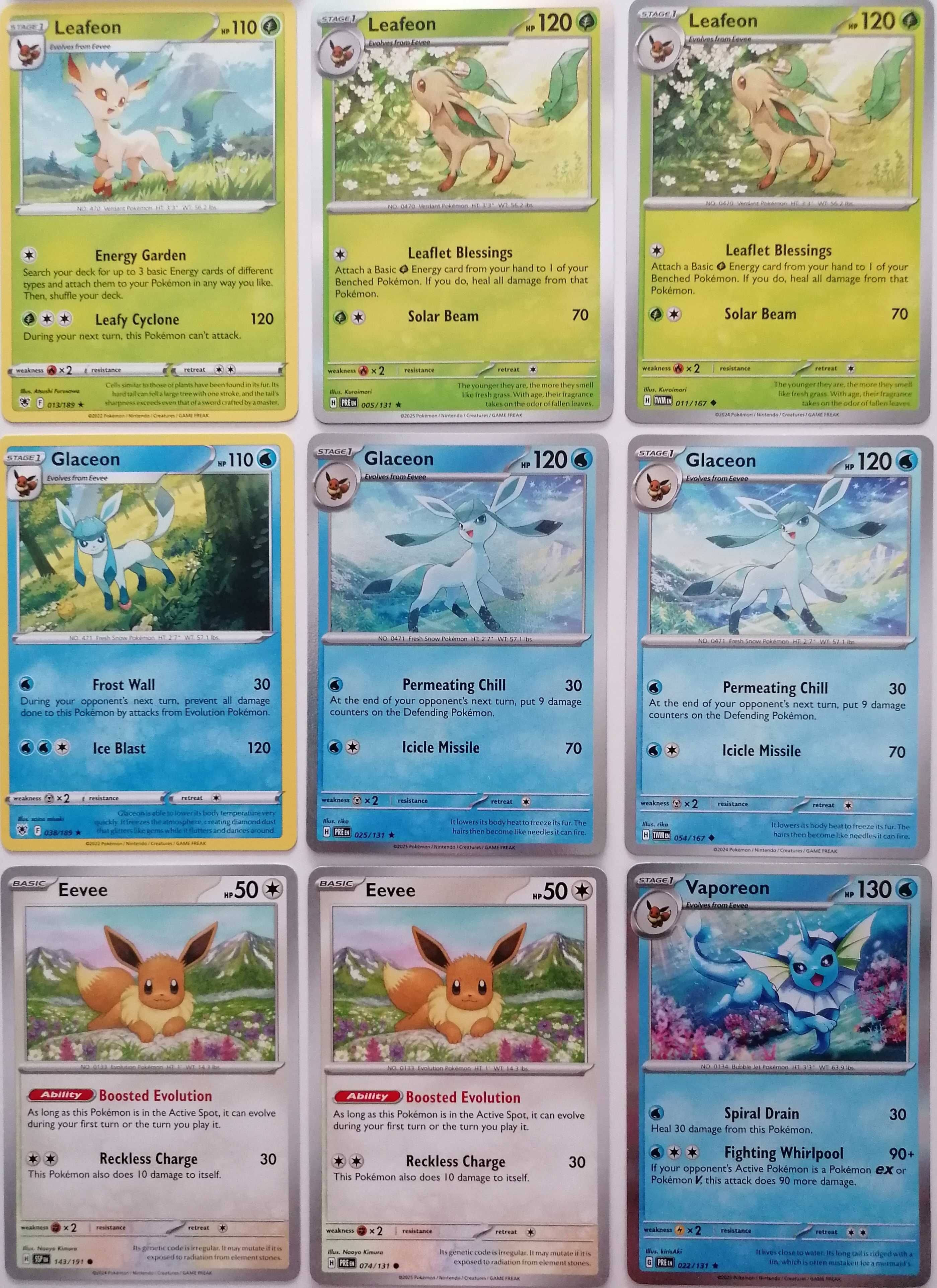 Oryginalne karty Pokemon TCG (Pikachu, Raichu, Paldea, Eeveelutions)