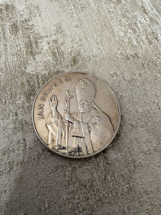 Moneta srebrna 10000 zł z papieżem