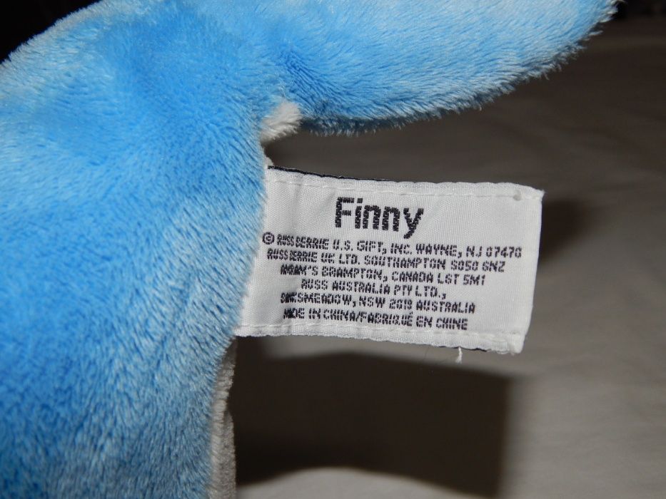 Мягкая игрушка голубой дельфиненок. TM Finny.