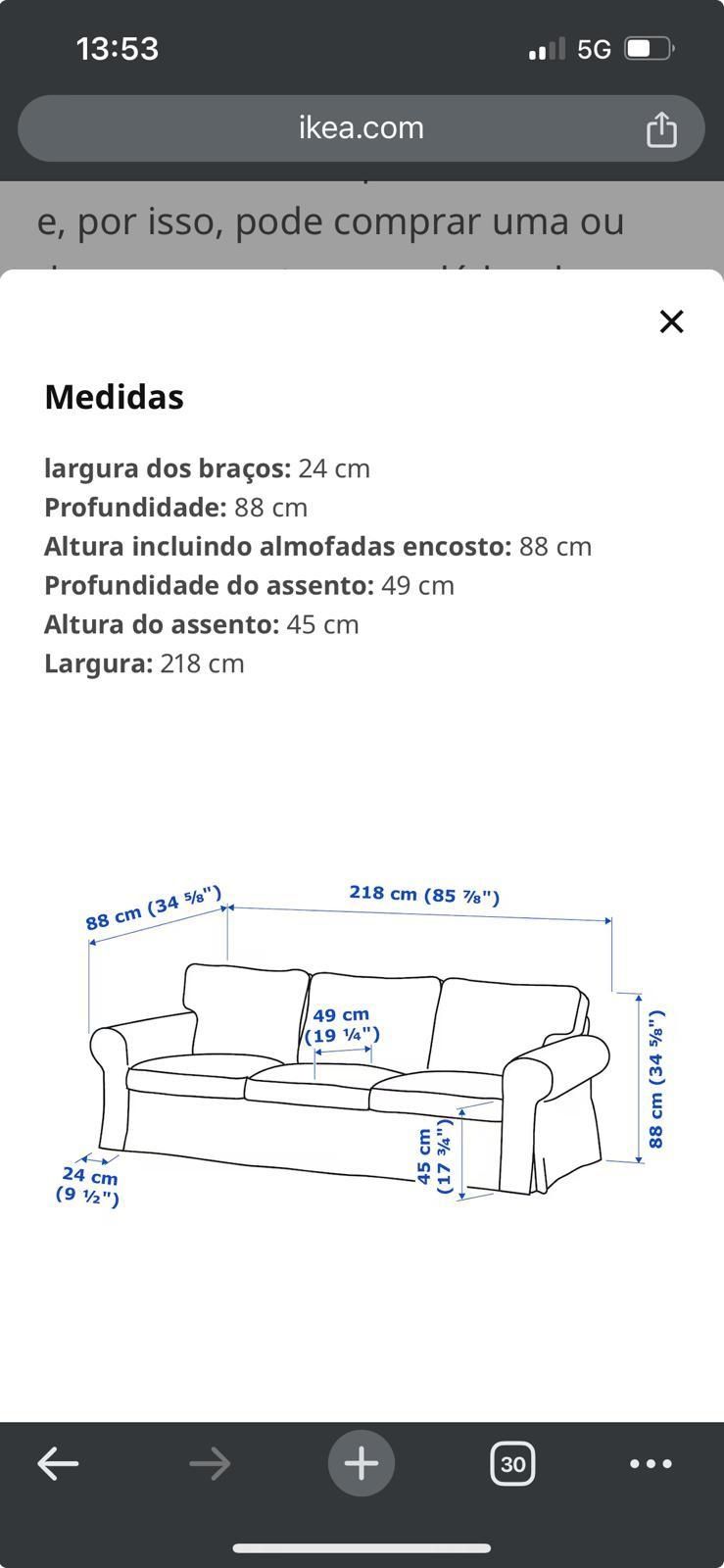 Sofá IKEA , ektorp