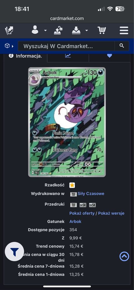 Pokemon Arbok (TEF 176) scarlet&violet