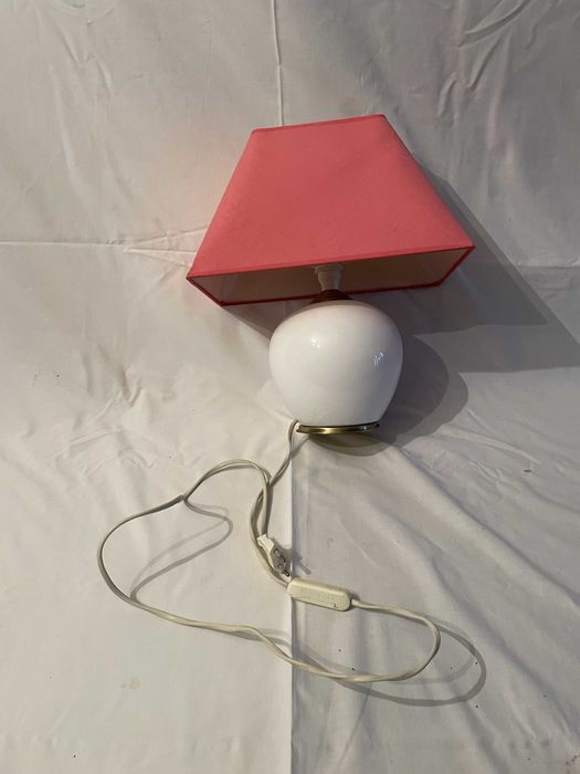 Candeeiro individual mesa cabeceira abajur Rosa