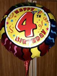 Шар из фольги '4 года', надувной шар'День рождения'.