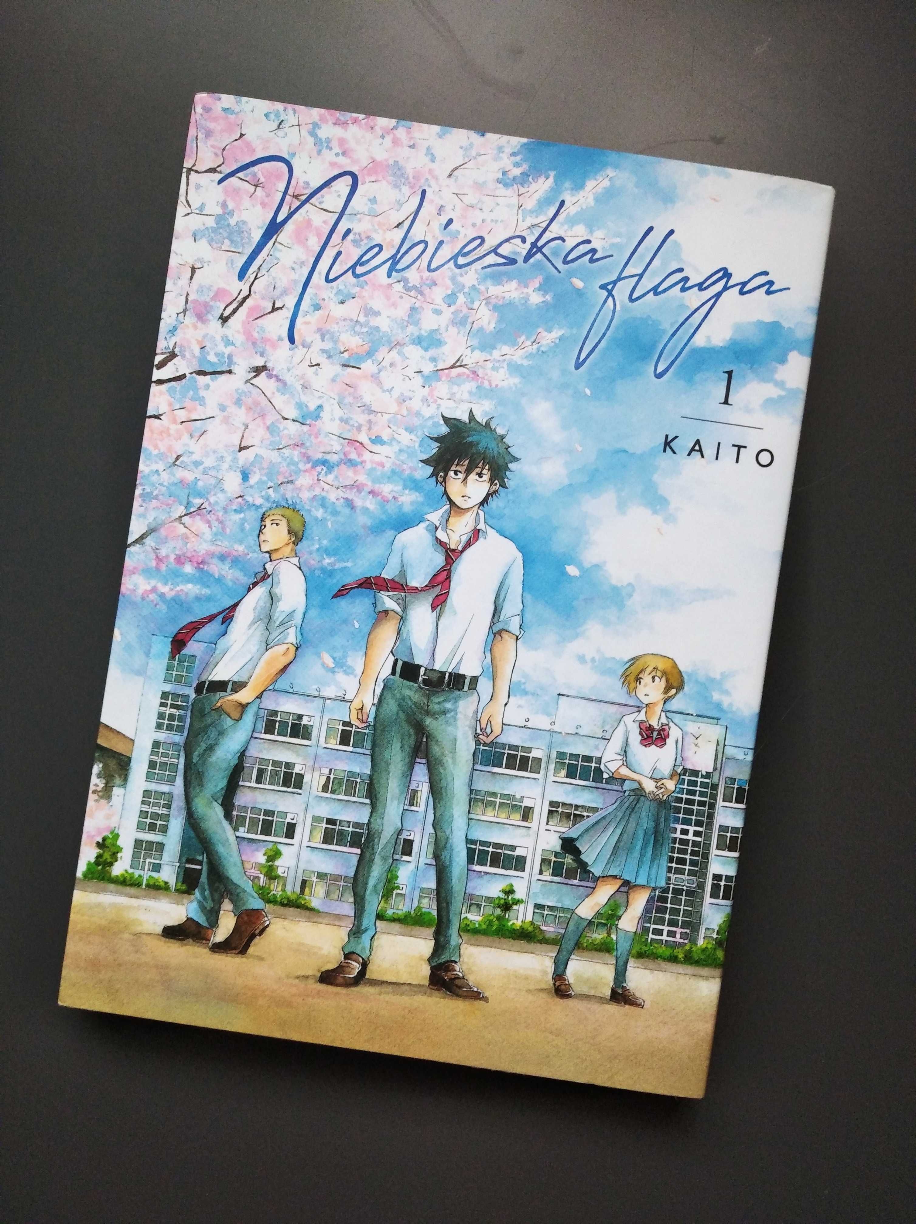 Niebieska flaga 1 Kaito manga plus książka "Mama" Kubryńska