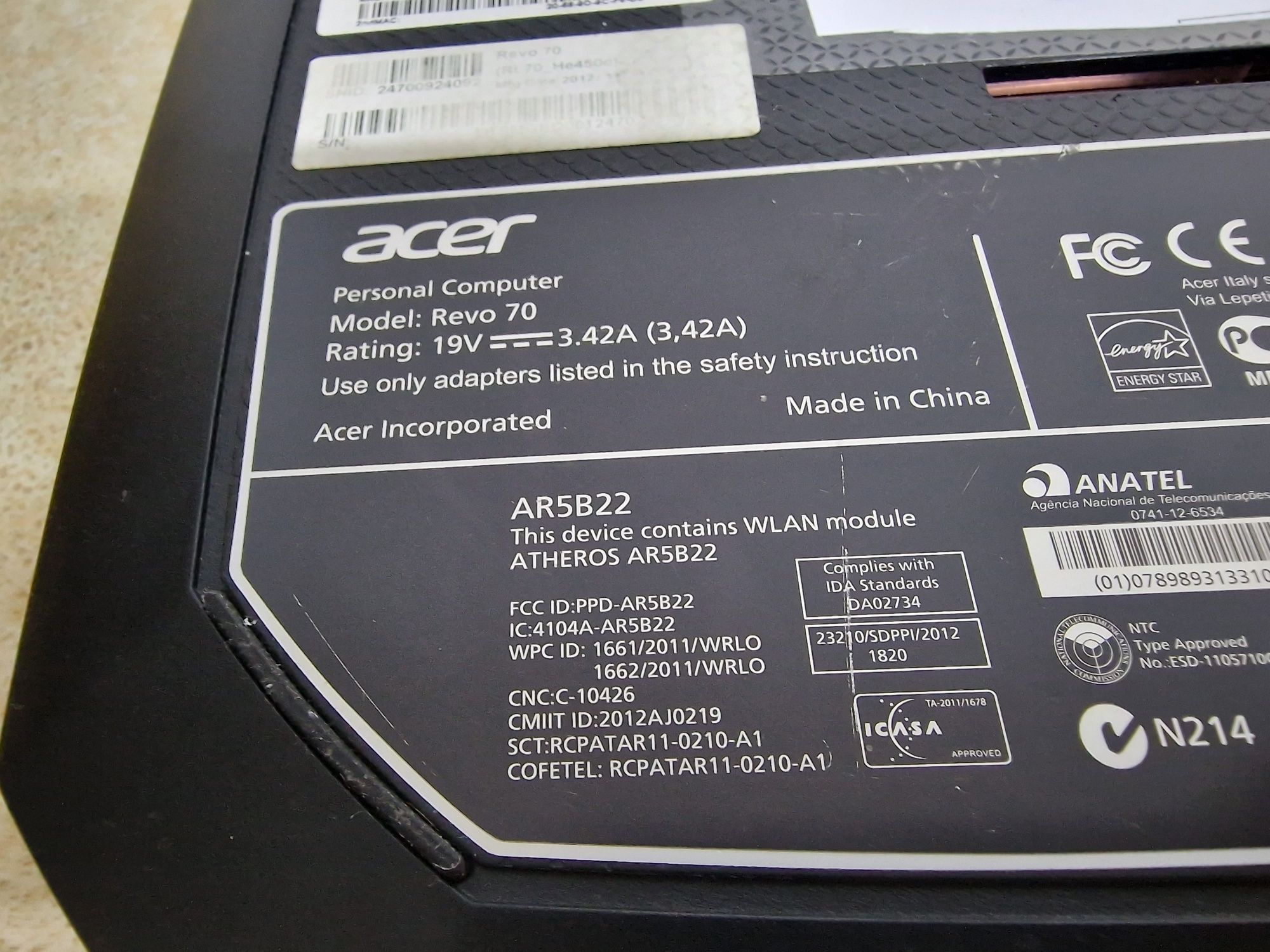 Mini Komp ACER Revo 70 1.65Ghz 4gb 50gb HDMI