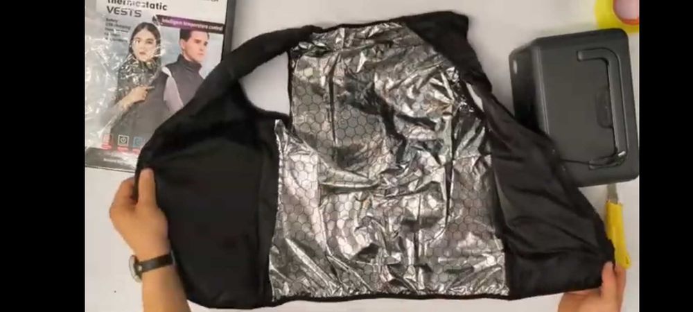 Жилет (L,XL,2XL,3XL) зимовий з USB підігрівом унісекс чорний