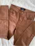 Brązowe woskowane spodnie skinny