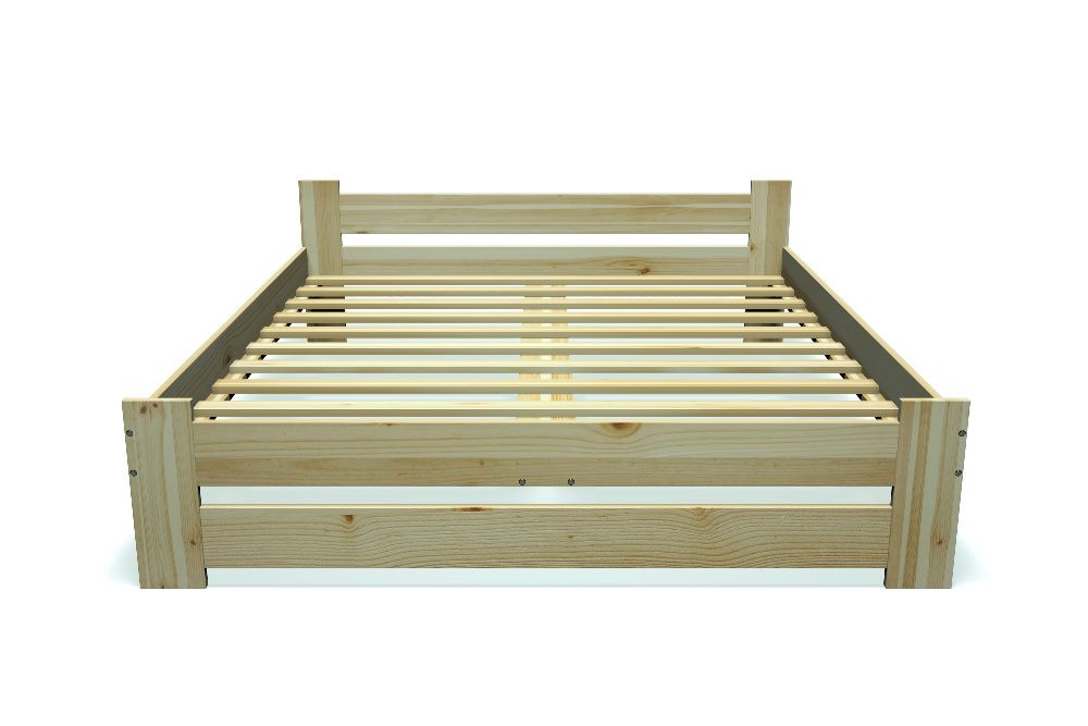 ŁÓŻKO DREWNIANE z materacem 140x200 + STELAŻ promocja