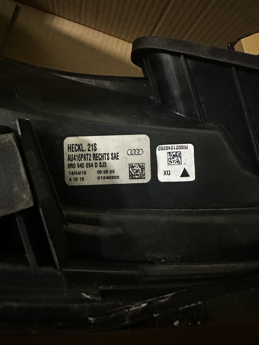 Задні фари audi q5 8r