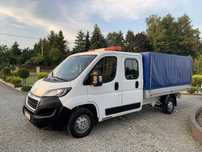 Peugeot Boxer Piękny Serwisowany Zadbany  Salon Polska Doka Brygadówka Hak Klima 7 osobowy FAKTURA VAT 23%