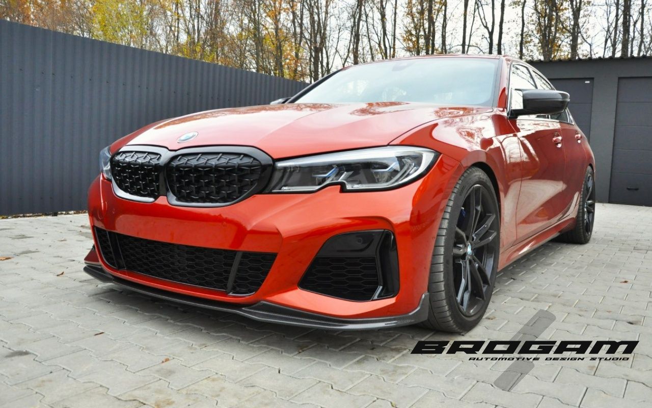 BMW M3 G20 губа КАРБОН,накладка переднего бампера,диффузор