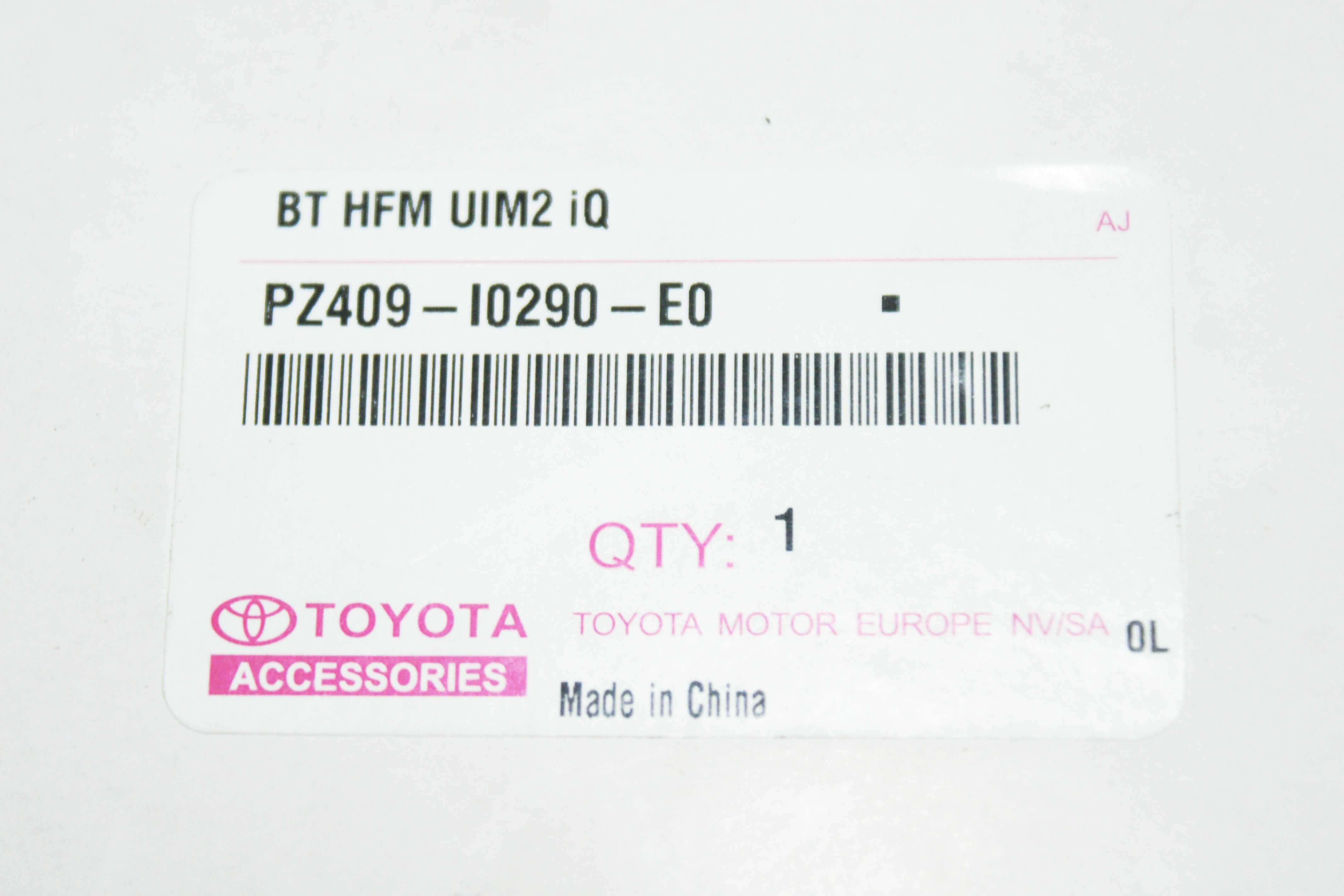Zestaw Bluetooth H/F HFM UIM2 OE TOYOTA IQ 2008/2016 NOWY oryginalny