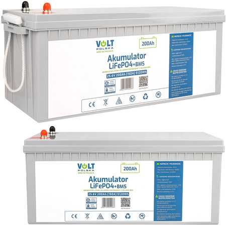 Акумулятор VOLT POLSKA LiFePo4 200Ah 150A 25,6V BMS (6AKLI24200)