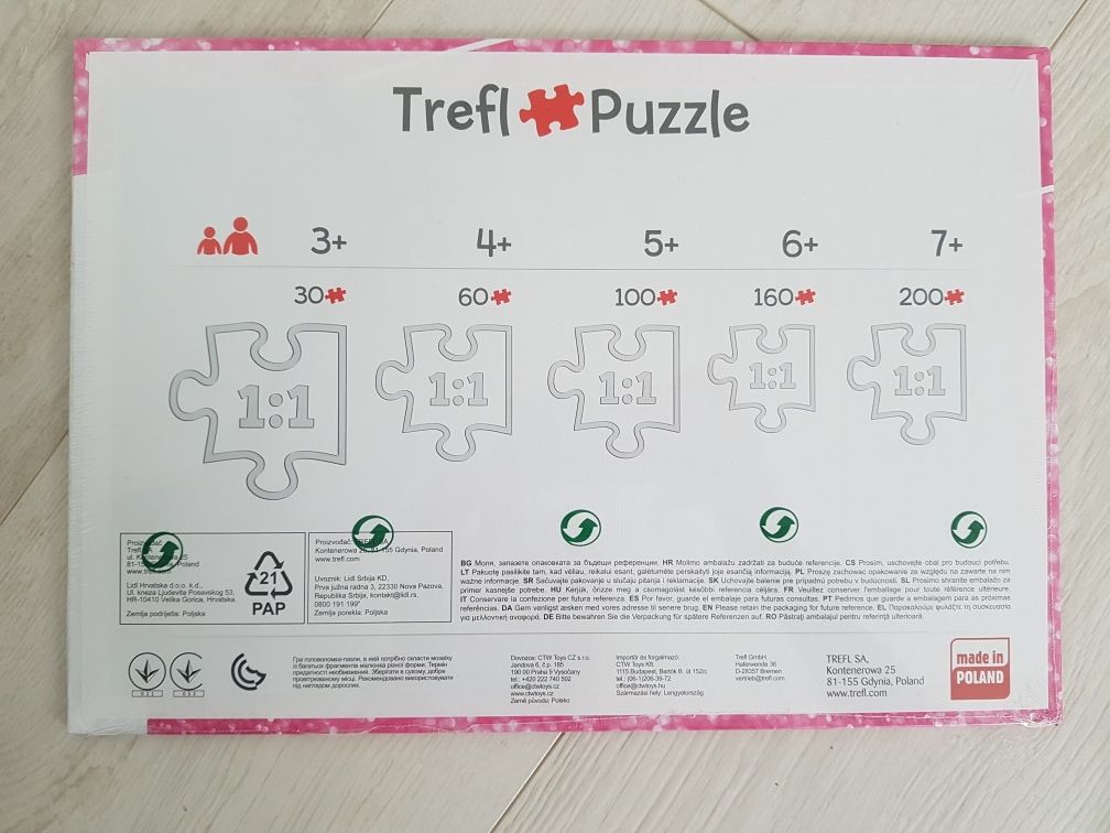NOWE Puzzle Roszpunka zaplątani 30 puzzli 3+