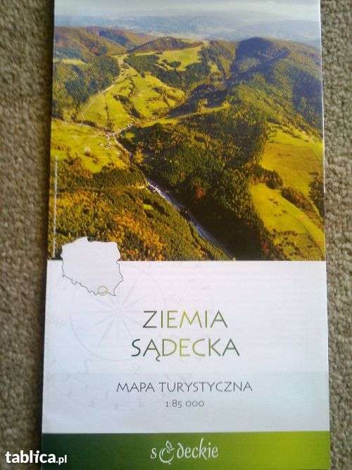 Ziemia sądecka mapa turystyczna