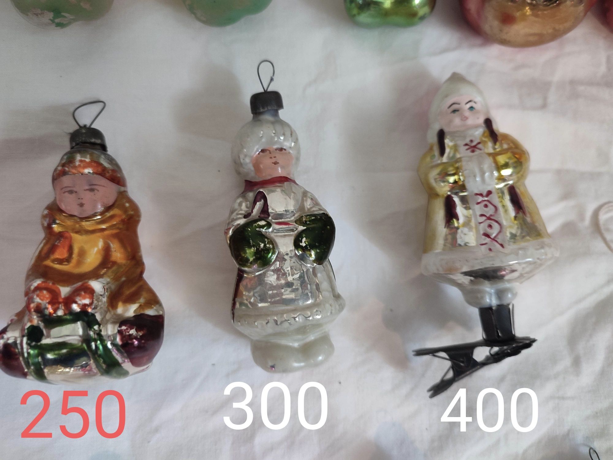 Новогодние ёлочные игрушки ссср.снеговик,дед мороз,сосульки,животные