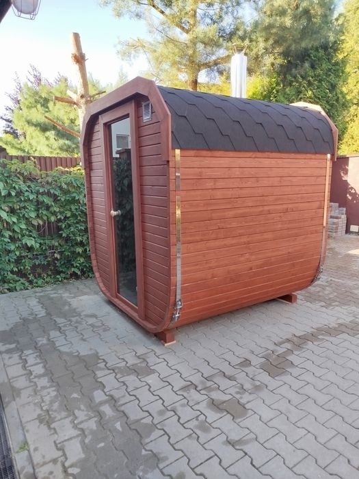 Sauna ogrodowa piec na drewno od ręki