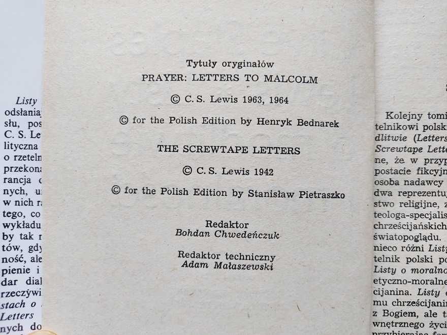 Listy o modlitwie i moralności C. S. Lewis