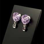 Eleganckie Kolczyki Elle Jewellery z Fioletowymi Cyrkoniami