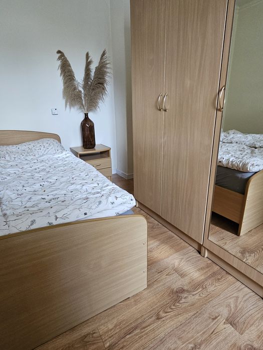 Zestaw mebli * sypialnia* łóżko, szafa,komoda * styl skandynawski* dąb