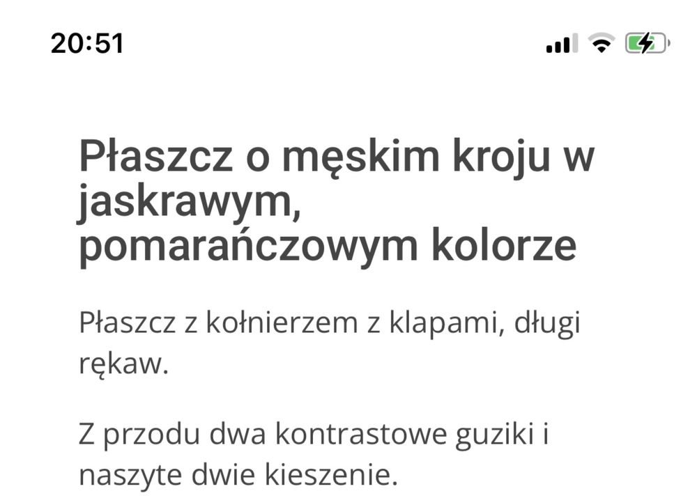 Piękny płaszcz ZARA w jesiennym kolorze.