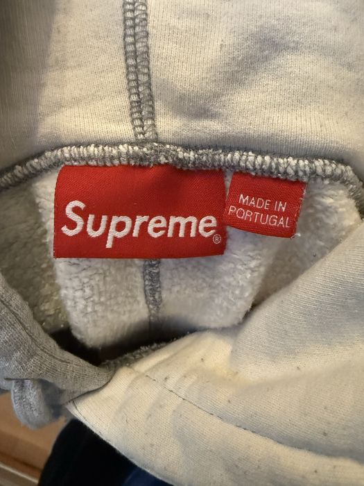 Supreme Patchwork hoodie grey