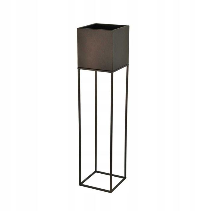 Kwietnik osłonka stojak Lorient 19x19x87 cm metalowy miedziany loft