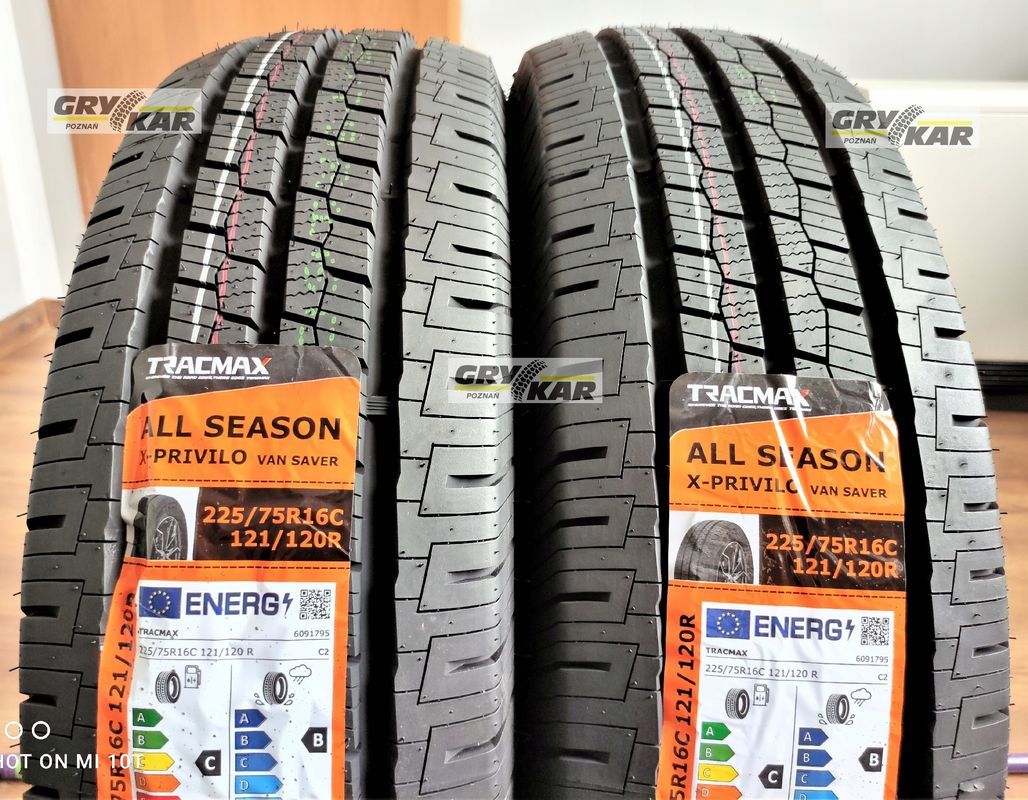 2x 225/75r16c Tracmax X-Privilo VanSaver 121/120r C/B/72dB