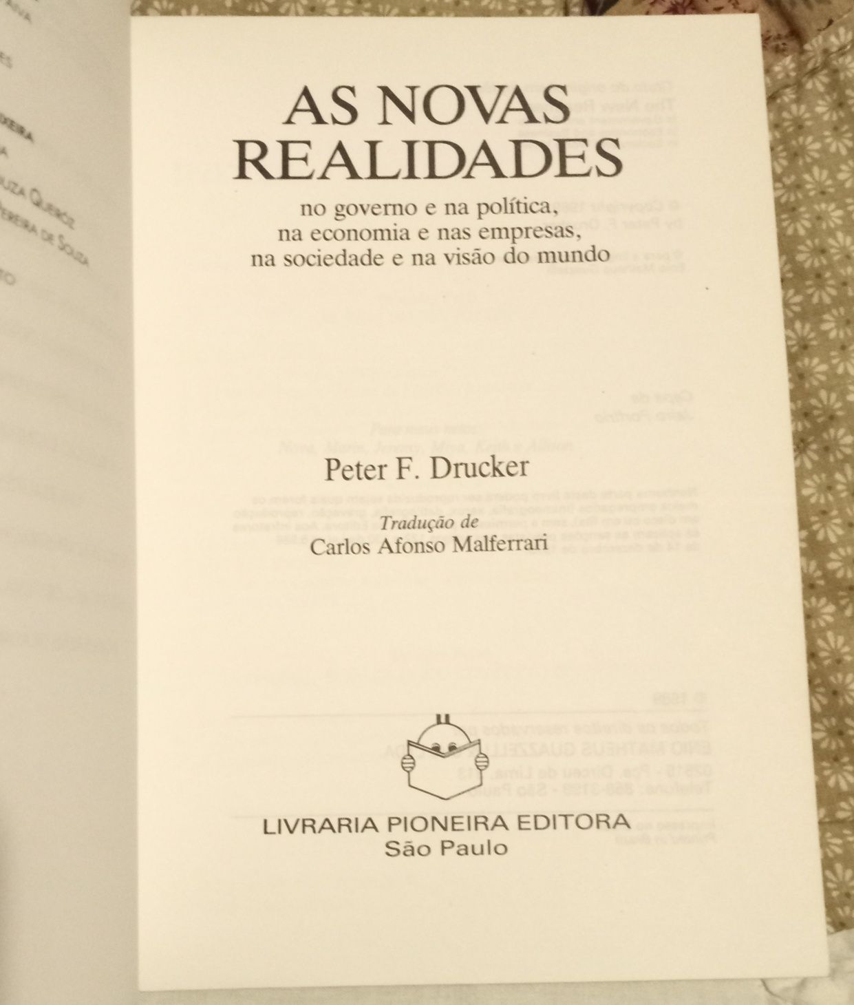 As novas realidades, Peter F. Drucker