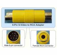 Переходник/адаптер 8PIN S-Video to RCA Adapter. SVideo. 8-PIN2RCA.