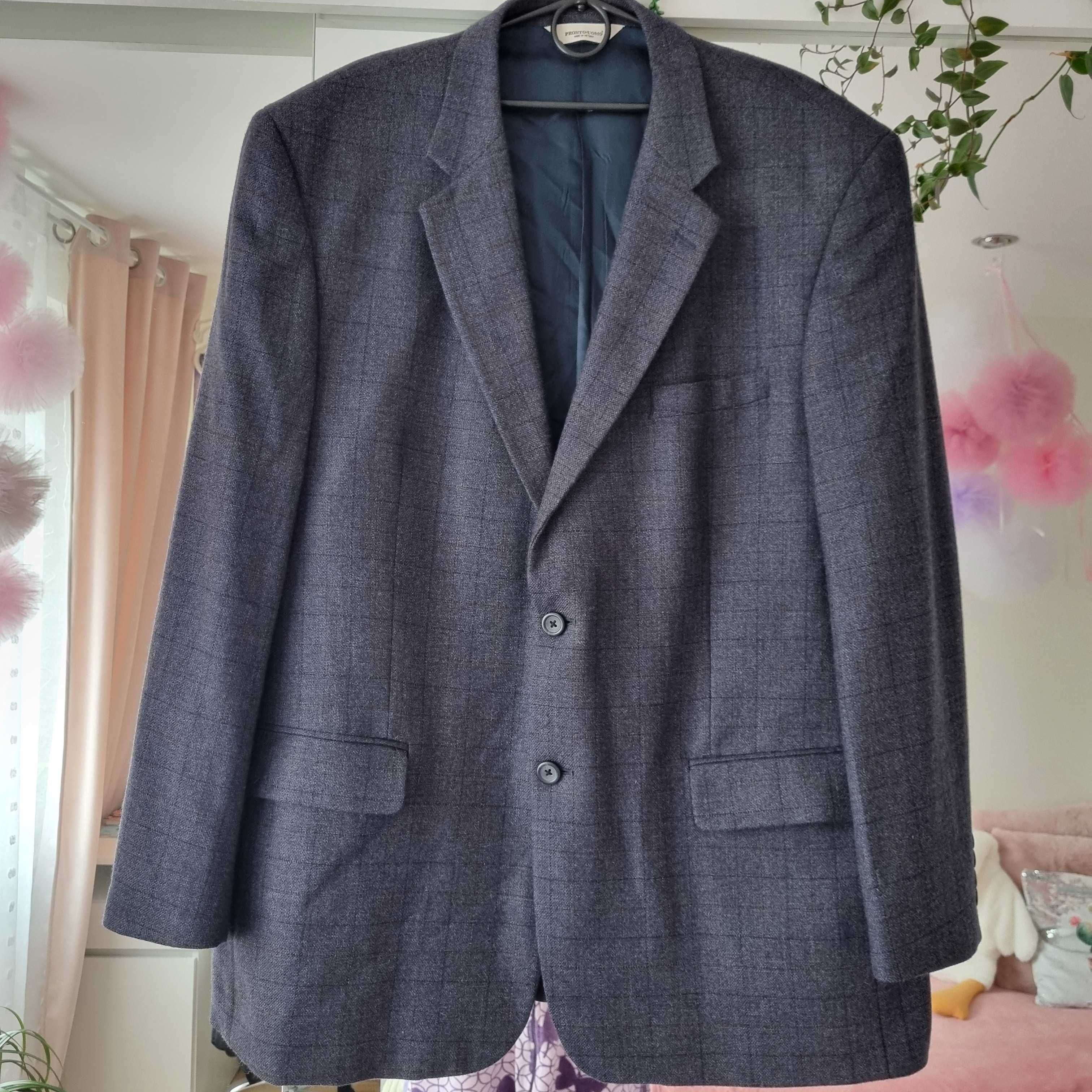 Marynarka męska Pronto Uomo wełna jagnięca rozmiar 48 Long(2-3XL)