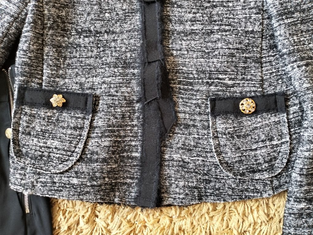 Костюм Liu Jo XS жакет спідниця Elisabetta Franchi піджак юбка чорний