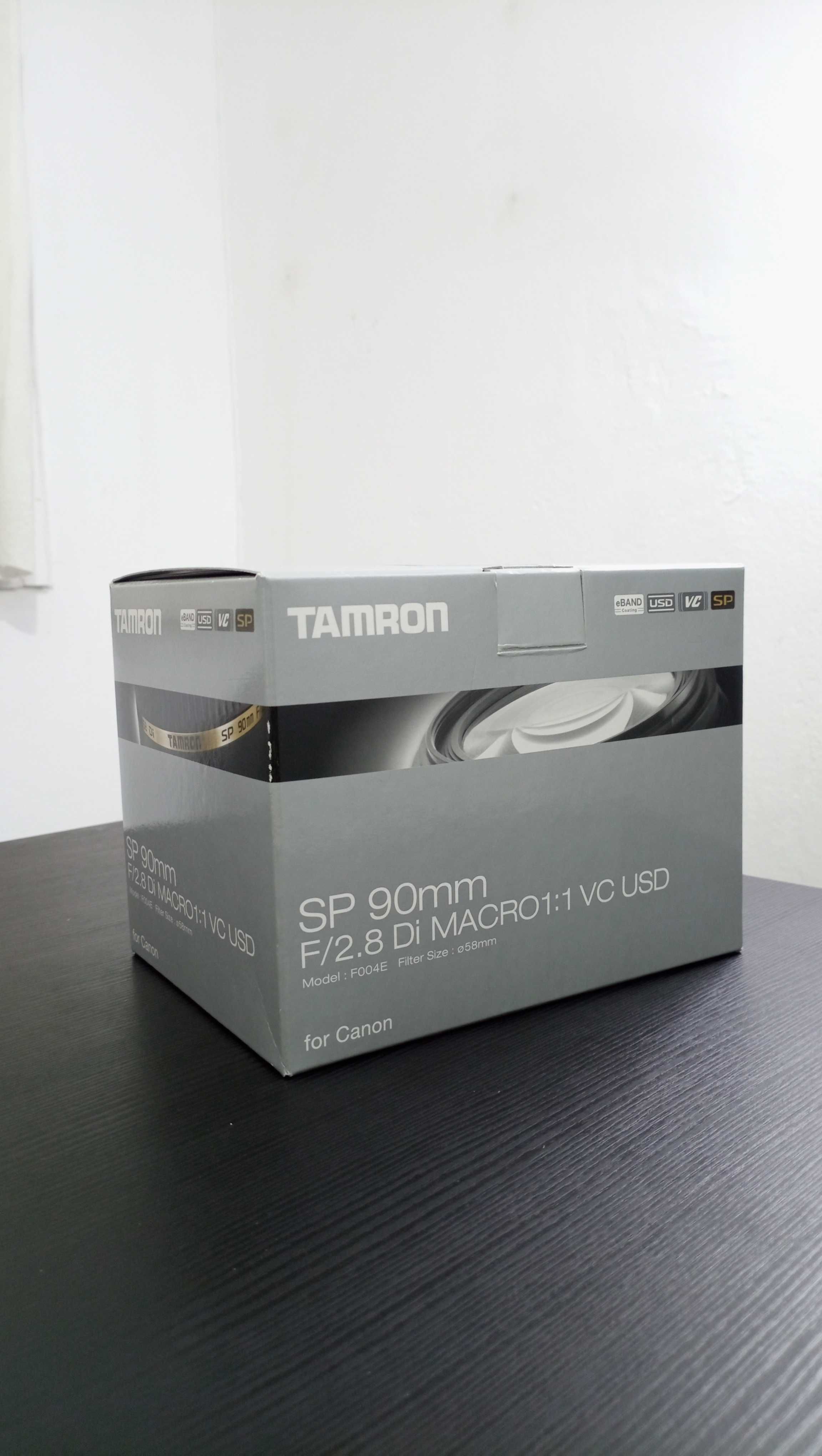 [COMO NOVA] Objetiva TAMRON 90mm F/2.8 macro 1:1 VC USD para Canon