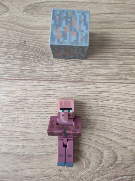 Minecraft figurki- Steve, Enderman, Zmobi i Blacksmith villager