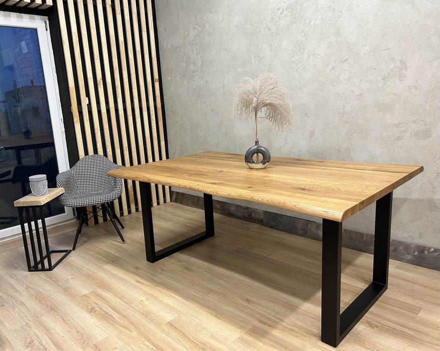 PROMOCJA stół dębowy metalowe nogi loft rozkładany stoły blaty dąb