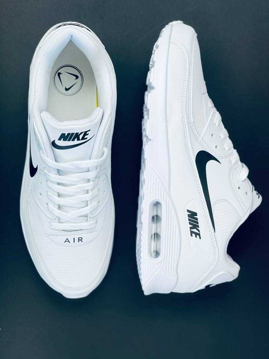 Мужские кроссовки Nike Air Max 90 White осенние кожаные кросовки найк