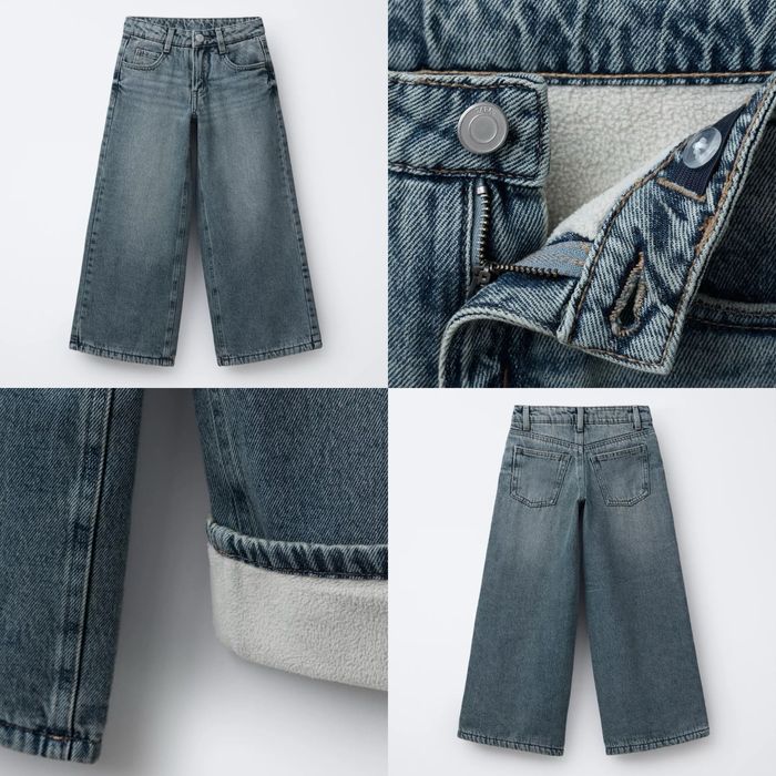 Джинси фліс zara, на флісовій підкладці 131, 140, 148, 156, 164