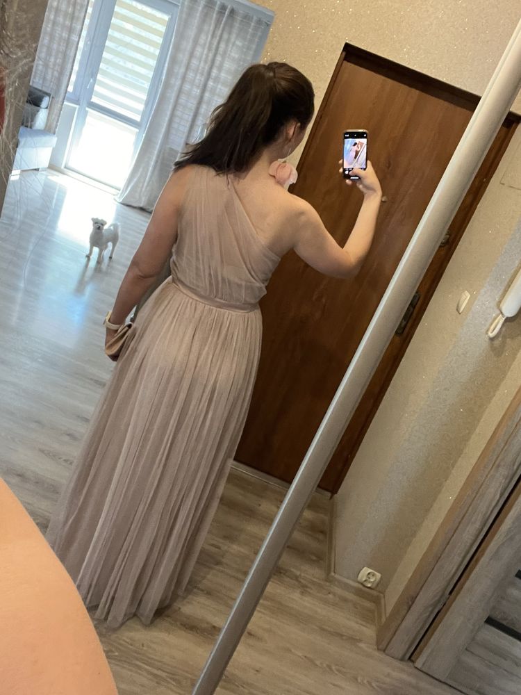 Tiulowa sukienka maxi Anaya with love Tall 38 M ASOS świadkowa druhna