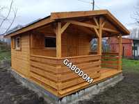 Domek drewniany ogrodowy letniskowy 24m2 domki  altana z montażem
