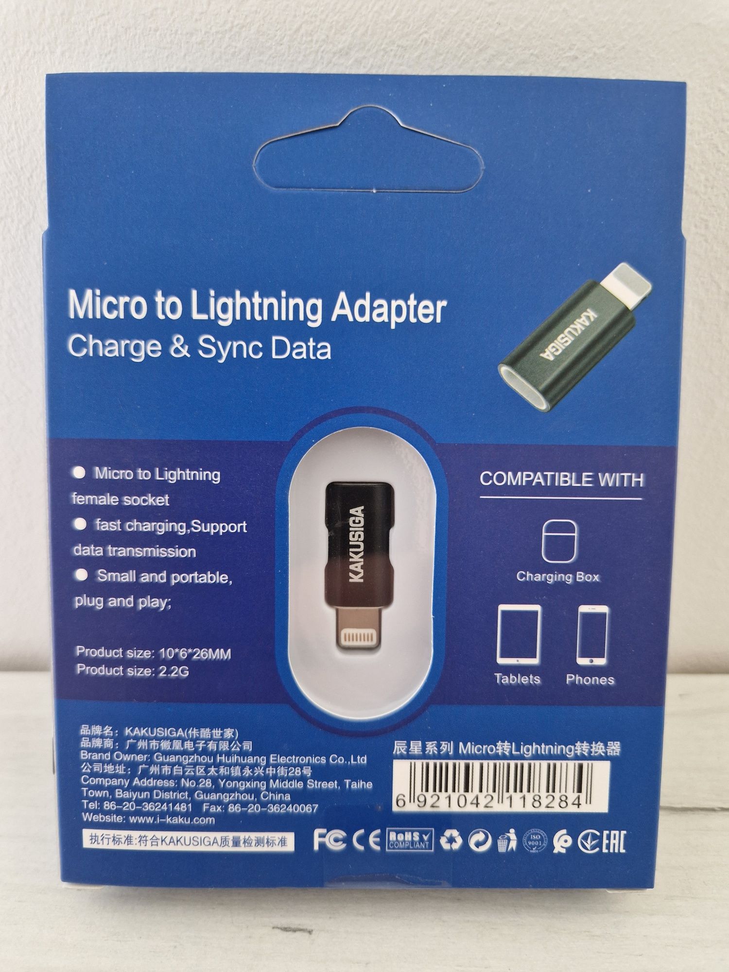 KAKU Adapter KSC-559 Chenxing - Micro USB na Lightning - czarny