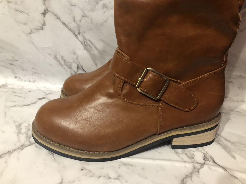 Kozaki camel karmelowe ocieplane nowe roz 39