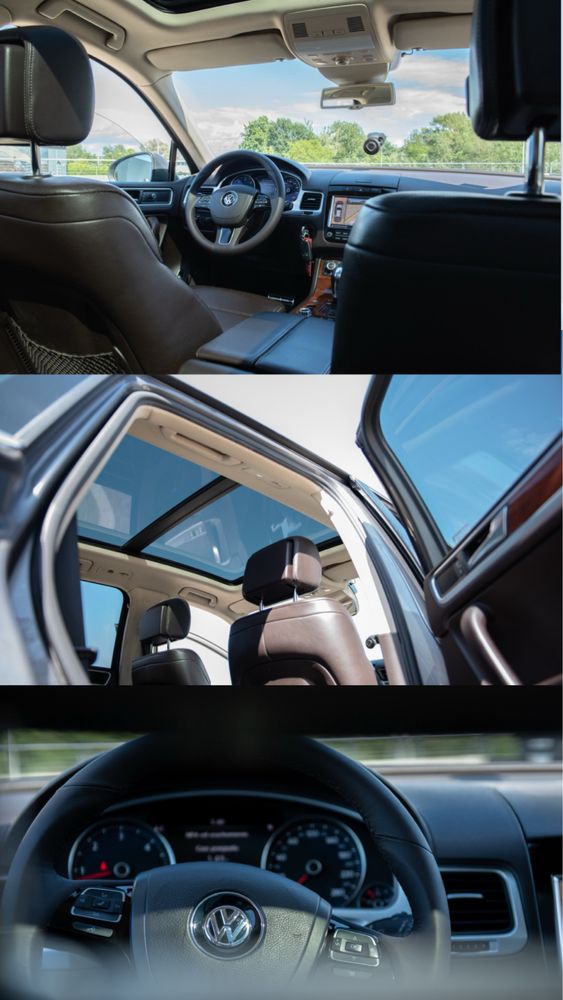 VW Touareg 7p 4.2 TDI, kamery 360, pneumatyka, panorama, hak, 4x4
