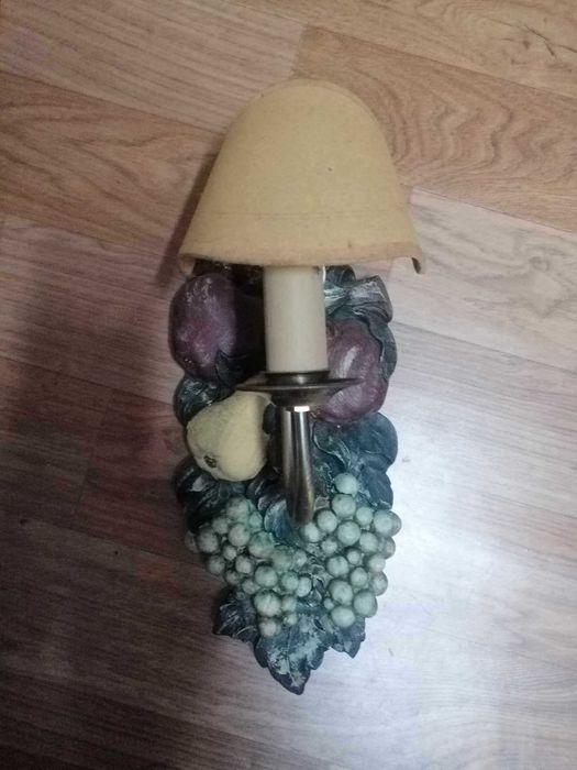 6 candeeiros/apliques rústicos com quebra luz, Ler descrição