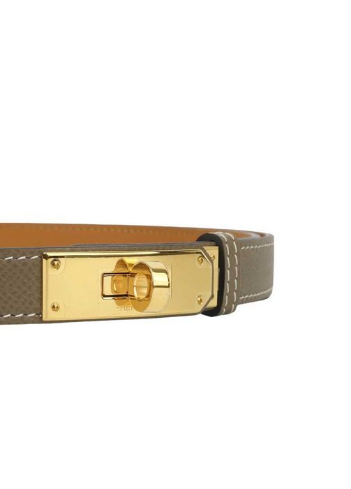Ремінь Kelly 18 Belt Etoupe Gold Buckle