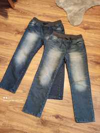 Zestaw spodnie jeansy prosta nogawka 140 i 146.