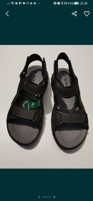 Sandały Męskie Lascape 2 W 1 z Odpinanym Paskiem z Tyłu Lekkie Wygodne