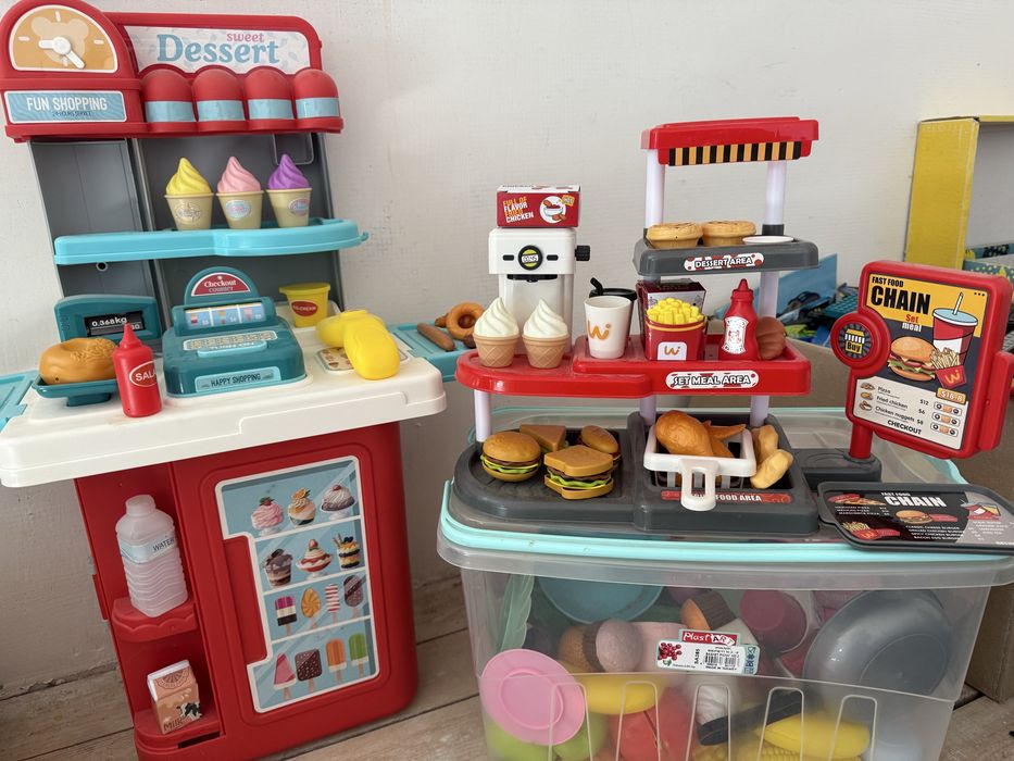 Только комплектом ! 112 ед. Посудка , продукты, овощи и фрукты