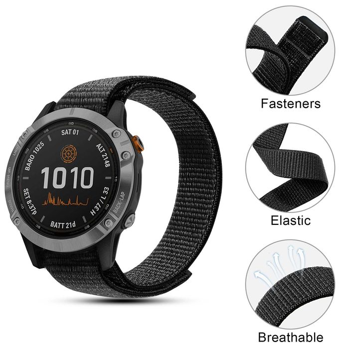 Bracelete Velcro Garmin para Fenix 5, 6, 7, 745, 935, 945, 945LTE, 955