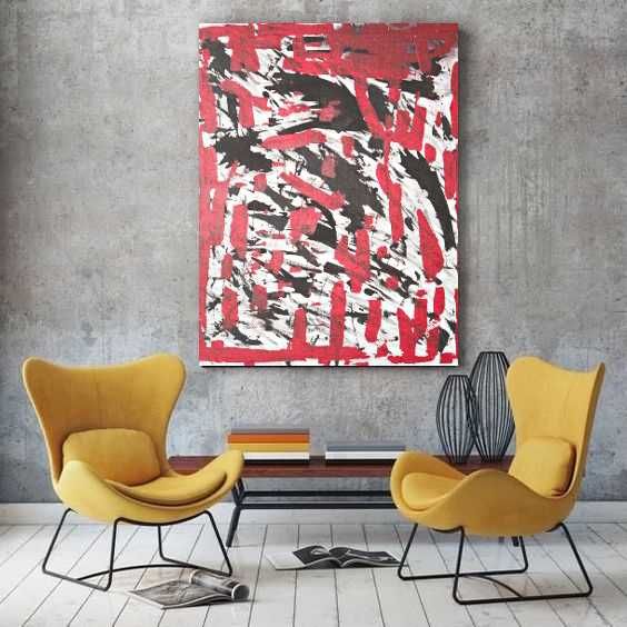 Абстрактна інтер'єрна картина, сучасний живопис, 80*70, лофт